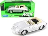 Porsche 356B Roadster Silver ""NEX Models"" 1/24 Diecast Model Car by Welly