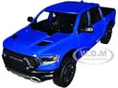 2019 RAM Rebel 1500 Crew Cab Pickup Truck Blue Metallic ""American Classics"" Series 1/24-1/27 Diecast Model Car by Motormax