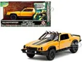 1977 Chevrolet Camaro Off-Road Version Yellow Metallic with Black Stripes ""Transformers Rise of the Beasts"" (2023) Movie ""Hollywood Rides"" Series 1/3