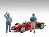 ""Racing Legends"" 50s Figures A and B Set of 2 for 1/18 Scale Models by American Diorama
