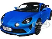 2023 Alpine A110S Pack Aero Bleu Alpine Blue Metallic with Black Top 1/18 Diecast Model Car by Solido