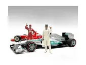 ""Racing Legends"" 2000s Set of 2 Diecast Figures for 1/43 Scale Models by American Diorama