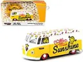 Volkswagen Type II (T1) Panel Van ""Little Miss Sunshine"" Yellow and White ""Mr. Men &amp; Little Miss"" ""Collab64"" Series 1/64 Diecast Model Car by Sch