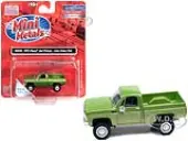 1975 Chevrolet 4x4 Pickup Truck Lime Green Metallic 1/87 (HO) Scale Model Car by Classic Metal Works