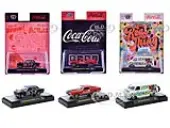 ""Coca-Cola"" Set of 3 pieces Release 52 Limited Edition to 10000 pieces Worldwide 1/64 Diecast Model Cars by M2 Machines