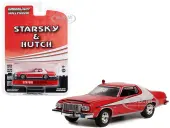 1976 Ford Gran Torino Red with White Stripes (Crashed Version) ""Starsky and Hutch"" (1975-1979) TV Series Hollywood Special Edition Series 2 1/64 Diec