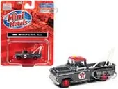 1957 Chevrolet Stepside Tow Truck ""Texaco"" Gray Metallic with Red Top 1/87 (HO) Scale Model Car by Classic Metal Works