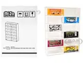 Showcase 12 Car Display Case Wall Mount with Clear Back Panel and Extra Space ""Mijo Exclusives"" for 1/64 Scale Models