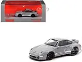 Gunther Werks 993 Gray ""Road64"" Series 1/64 Diecast Model Car by Tarmac Works