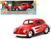 1959 Volkswagen Beetle Red with White Graphics and Boxing Gloves Accessory ""Punch Buggy"" Series 1/32 Diecast Model Car by Jada