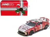Nissan GT-R50 By ItalDesign RHD (Right Hand Drive) ""Christmas 2024 Special Edition"" Red Metallic with Christmas Graphics 1/64 Diecast Model Car by In