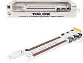 Trail King TK120 Hydraulic Detachable Gooseneck Lowboy Trailer White (Regular Version) ""Transport Series"" 1/50 Diecast Model by Diecast Masters