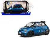 2022 Fiat 695 Abarth ""Tributo 131 Rally"" Podium Blue Metallic with Black Side Stripes 1/18 Diecast Model Car by Solido