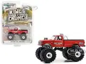 1990 Ford F-350 Monster Truck Red ""First Blood"" ""Kings of Crunch"" Series 14 1/64 Diecast Model Car by Greenlight