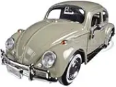 1966 Volkswagen Beetle Beige 1/24 Diecast Model Car by Motormax