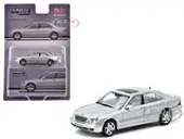 Mercedes-Benz S-Class Brilliant Silver Metallic ""Global64"" Series 1/64 Diecast Model by Tarmac Works