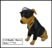 Bikers Dog ""Buddy Hersey"" Figure For 112 Models by American Diorama