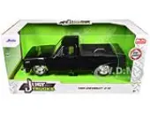 1985 Chevrolet C-10 Pickup Truck Black with Minilite Wheels ""Just Trucks"" Series 1/24 Diecast Model Car by Jada