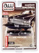 1975 Cadillac Eldorado Black with Brown (Partial) Vinyl Top ""Custom Lowriders"" Limited Edition to 4800 pieces Worldwide 1/64 Diecast Model Car by Aut