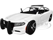 2023 Dodge Charger Pursuit Police Car Plain White ""Law Enforcement and Public Service"" Series 1/24 Diecast Model Car by Motormax
