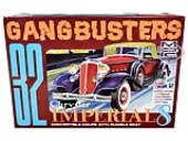 Skill 2 Model Kit 1932 Chrysler Imperial Eight with Police Motorcycle and 2 Gangster Figurines ""Gangbusters"" 1/25 Scale Model by MPC
