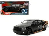 2006 Dodge Charger Matt Black with Outer Cage ""Fast &amp; Furious"" Series 1/32 Diecast Model Car by Jada