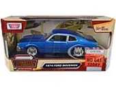 1974 Ford Maverick Blue Metallic ""Forgotten Classics"" Series 1/24 Diecast Model Car by Motormax