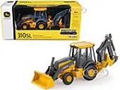 John Deere 310SL Backhoe Loader Yellow and Gray ""Prestige Collection"" 1/50 Diecast Model by ERTL TOMY