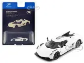 Koenigsegg Jesko Absolut Crystal White Metallic ""Hypercar League Collection"" 1/64 Diecast Model Car by PosterCars