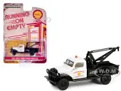 1945 Dodge Power Wagon Wrecker Tow Truck ""Shell Oil"" White and Black ""Running on Empty"" Series 17 1/64 Diecast Model Car by Greenlight