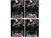 ""Carroll Shelby 50th Anniversary"" 4 piece Set 2022 Release Q 1/64 Diecast Model Cars by Shelby Collectibles