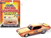 1969 Pontiac GTO Orange and Cream Fade with Graphics ""Arnie The Farmer Beswick"" ""Racing Champions Mint 2023"" Release 1 Limited Edition to 2500 pieces