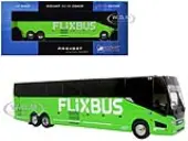 Prevost H3-45 Coach Bus ""FlixBus"" Green Limited Edition 1/87 (HO) Diecast Model by Iconic Replicas