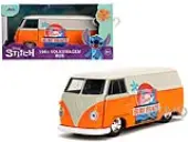 1961 Volkswagen Bus ""Stitchs Surf Shack"" Orange and Gray ""Disneys Stitch"" ""Hollywood Rides"" Series 1/32 Diecast Model Car by Jada