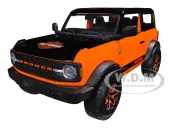 2021 Ford Bronco Badlands Orange and Black ""Harley Davidson"" ""H-D Custom"" Series 1/24 Diecast Model Car by Maisto