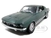 1967 Ford Mustang GTA Fastback Green Metallic with White Stripes 1/18 Diecast Model Car by Maisto