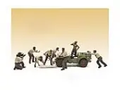 ""4X4 Mechanic"" 8 piece Figure Set for 1/18 scale models by American Diorama