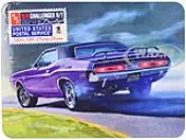 Skill 2 Model Kit 1970 Dodge Challenger R/T USPS (United States Postal Service) ""Auto Art Stamp Series"" 1/25 Scale Model by AMT