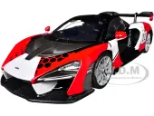 McLaren Senna 22 Black with Red and White Graphics ""GT Racing"" Series 1/24 Diecast Model Car by Motormax