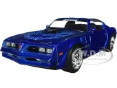 1977 Pontiac Firebird Trans Am Blue Metallic ""Bigtime Muscle"" Series 1/24 Diecast Model Car by Jada