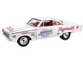 1967 Plymouth Belvedere II Super Stock ""Don Grotheer"" White with Graphics and Red Interior Limited Edition to 306 pieces Worldwide 1/18 Diecast Model