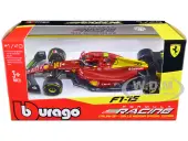 Ferrari F1-75 55 Carlos Sainz ""Giallo Modena"" Formula One F1 Italian GP (2022) ""Formula Racing"" Series 1/43 Diecast Model Car by Bburago