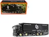 Mitsubishi Fuso Super Great Transporter RHD (Right Hand Drive) ""Liberty Walk LB-Trucks"" Black with Graphics 1/64 Diecast Model by GCD