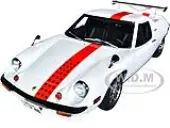 Lotus Europa Special White with Red Stripe and Graphics ""The Circuit Wolf"" 1/18 Model Car by Autoart