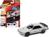 1986 Ford Mustang SVO Silver Metallic with Black Stripes ""Classic Gold Collection"" Series Limited Edition to 12768 pieces Worldwide 1/64 Diecast Mode