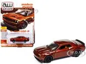 2021 Dodge Challenger SRT Super Stock Sinamon Stick Orange Metallic ""Modern Muscle"" Series 1/64 Diecast Model Car by Auto World