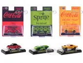 ""Sodas"" Set of 3 pieces Release 50 Limited Edition to 10000 pieces Worldwide 1/64 Diecast Model Cars by M2 Machines