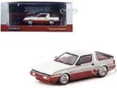 Mitsubishi Starion RHD (Right Hand Drive) Silver Metallic and Dark Red with Red Interior with Extra Wheels ""Road64"" Series 1/64 Diecast Model Car by