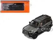 Lexus GX550 Gray Metallic with Black Top 1/64 Diecast Model Car by GCD