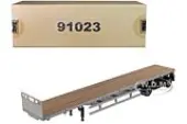 53 Flat Bed Trailer Silver ""Transport Series"" 1/50 Diecast Model by Diecast Masters